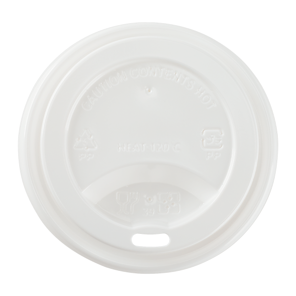Karat 8 oz Paper Coffee Cup Lids, 80 mm, PP, White — 1,000 ct — product photo 3