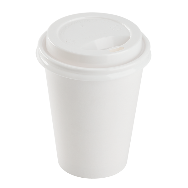 Karat 8 oz Paper Coffee Cup Lids, 80 mm, PP, White — 1,000 ct — product photo 5