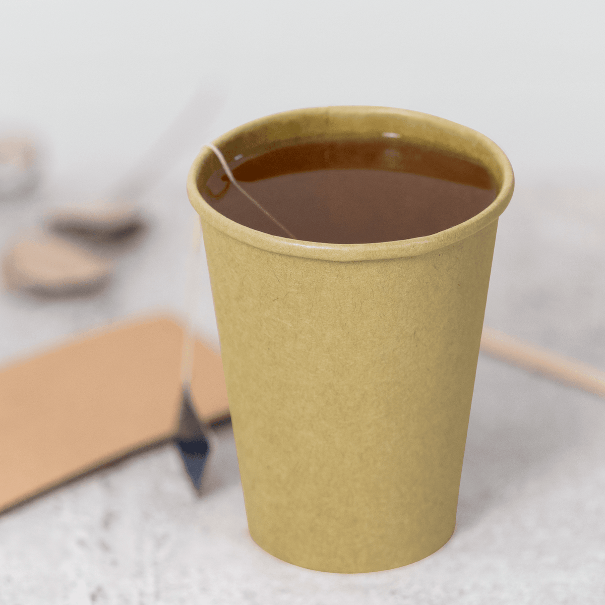 Karat 8 oz Paper Coffee Cups, Kraft, 80 mm — 1,000 ct
