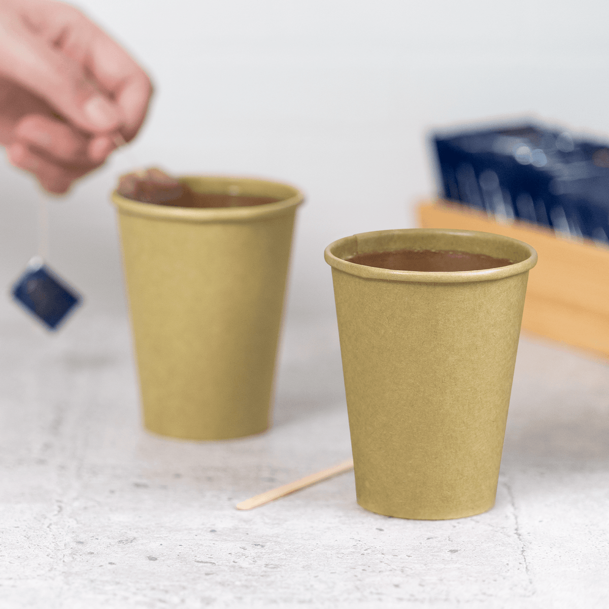 Karat 8 oz Paper Coffee Cups, Kraft, 80 mm — 1,000 ct — product photo 3