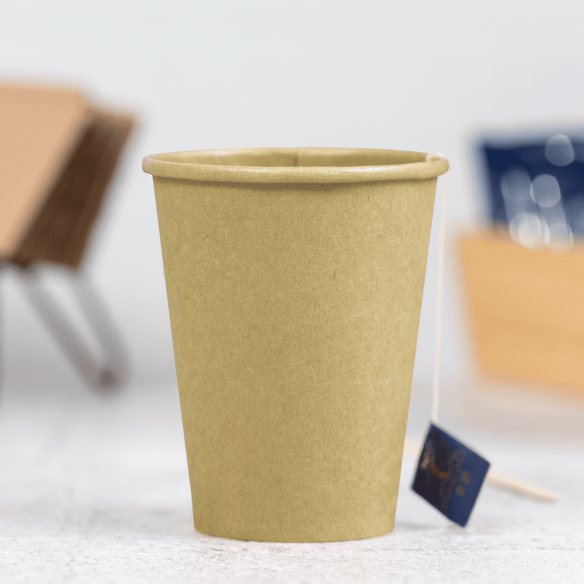 Karat 8 oz Paper Coffee Cups, Kraft, 80 mm — 1,000 ct — product photo 4