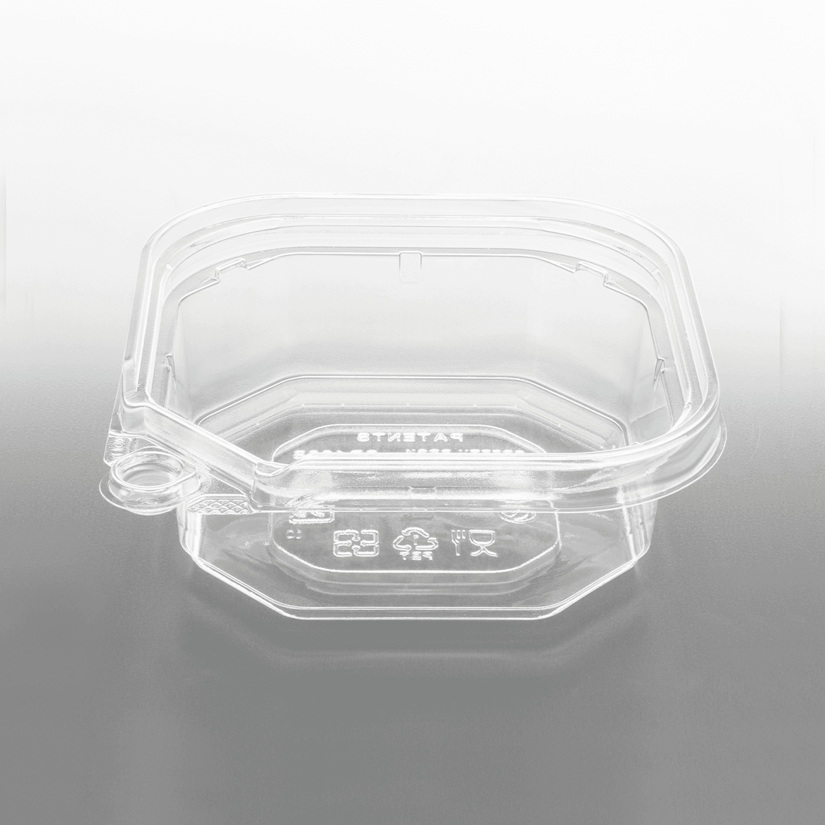 Karat 8 oz PET Tamper Resistant Square Container, Clear — 400 ct — product photo 2