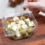 Karat 8 oz PET Tamper Resistant Square Container, Clear — 400 ct — product photo 3