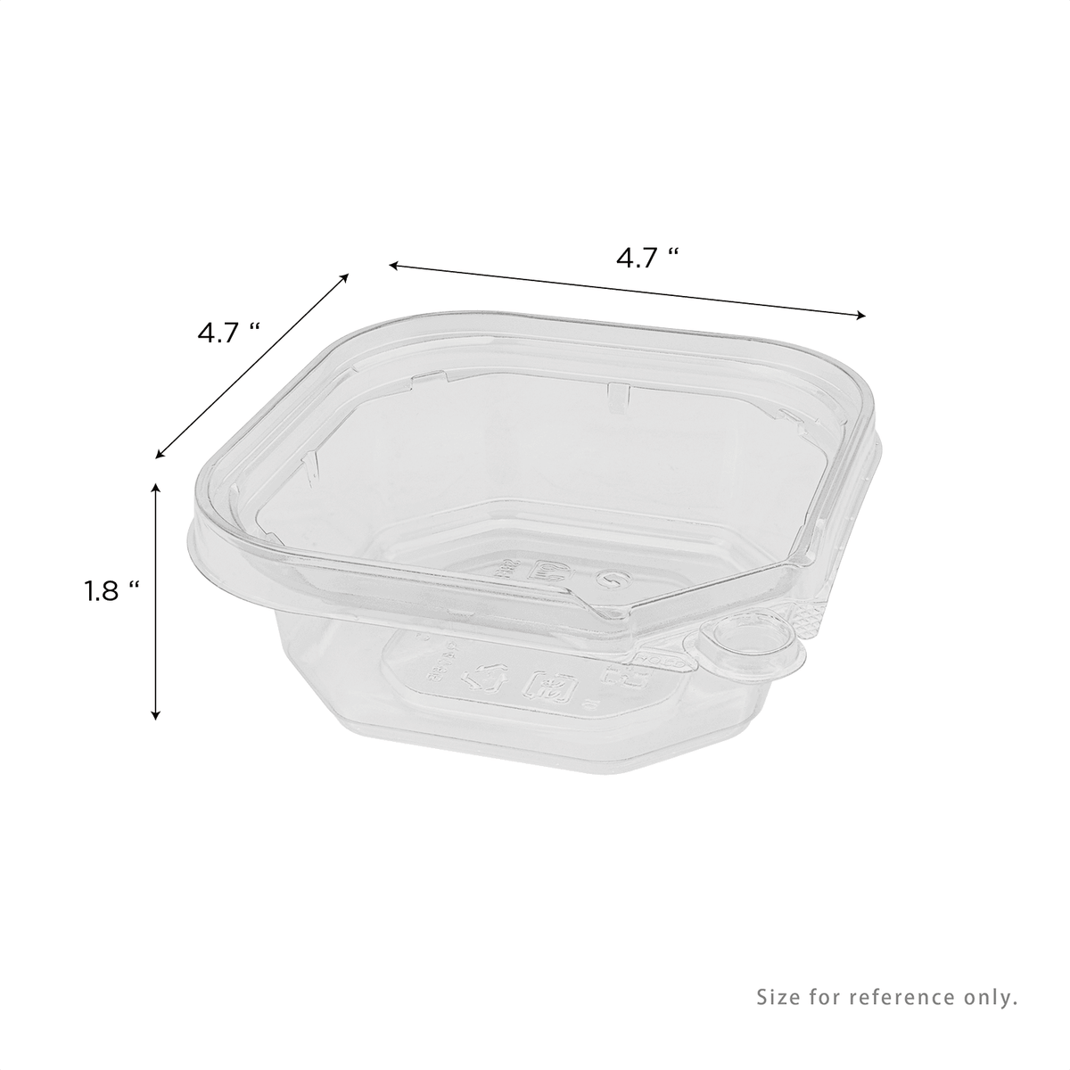 Karat 8 oz PET Tamper Resistant Square Container, Clear — 400 ct — product photo 5