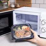 Karat 8" x 8" 3-Compartment Premium PP Hinged Container — 150 ct — product photo 4