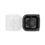 Karat 8" x 8" 3-Compartment Premium PP Hinged Container with Segmented Lid — 150 ct — product photo 6