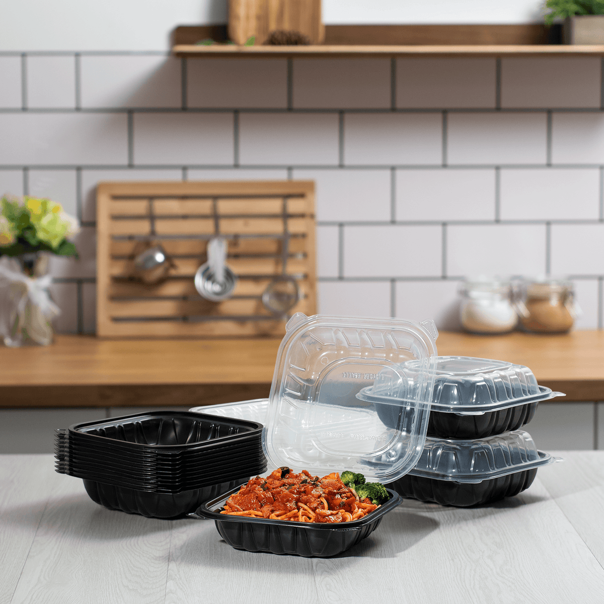 Karat 8" x 8" Premium PP Hinged Container — 150 ct — product photo 4