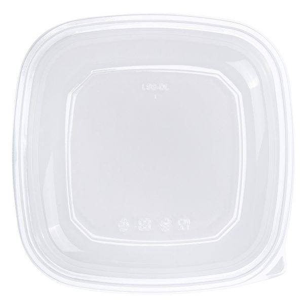 Karat 80/160 oz Square Disposable Salad Bowl Lids, PET, Clear — 50 ct — product photo 5