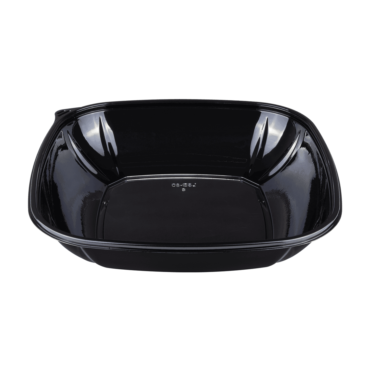 Karat 80 oz Square Disposable Salad Bowls, PET, Black — 50 ct — product photo 2