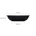 Karat 80 oz Square Disposable Salad Bowls, PET, Black — 50 ct — product photo 4