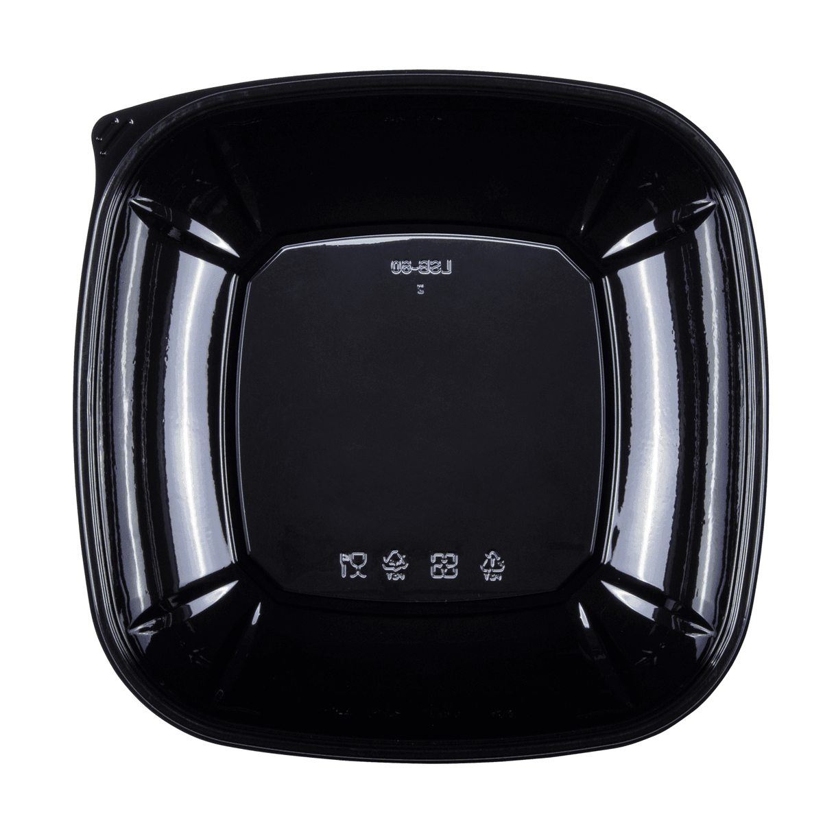 Karat 80 oz Square Disposable Salad Bowls, PET, Black — 50 ct — product photo 5