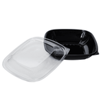 Karat 80 oz Square Disposable Salad Bowls, PET, Black — 50 ct — product photo 7
