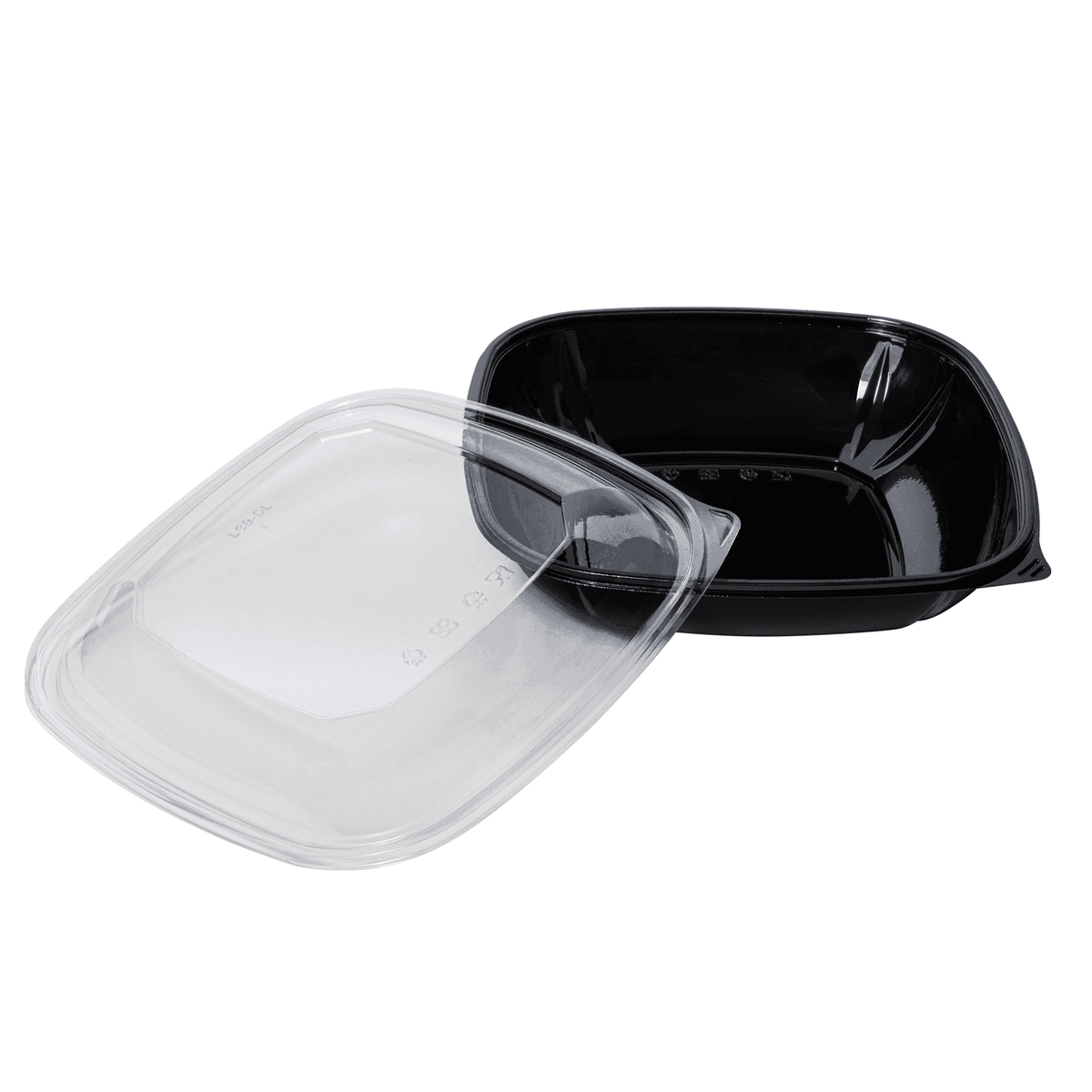 Karat 80 oz Square Disposable Salad Bowls, PET, Black — 50 ct — product photo 7