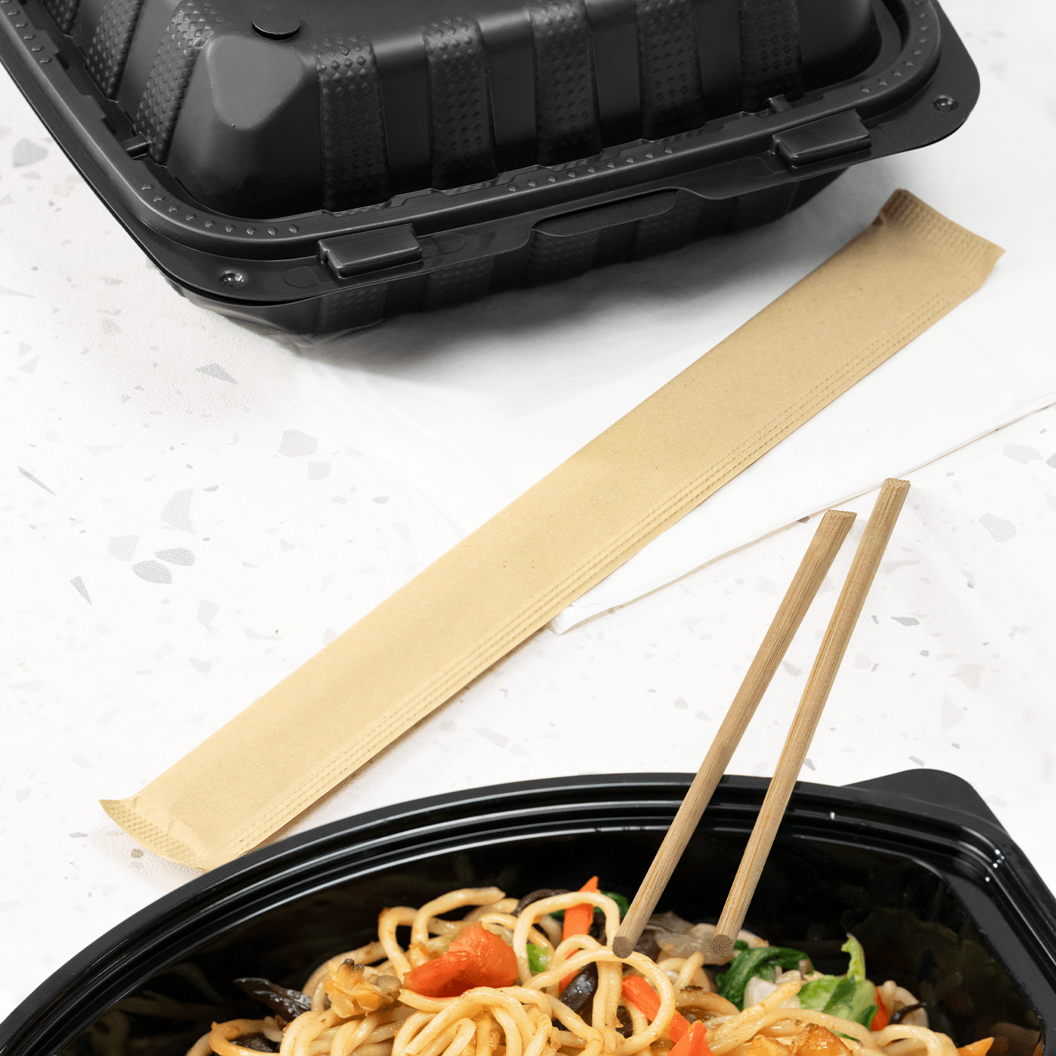 Karat 9.5" Individually Wrapped Bamboo Chopsticks — 1,000 Pairs