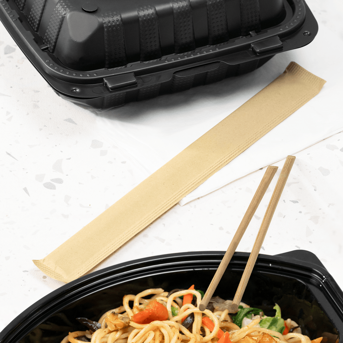 Karat 9.5" Individually Wrapped Bamboo Chopsticks — 1,000 Pairs