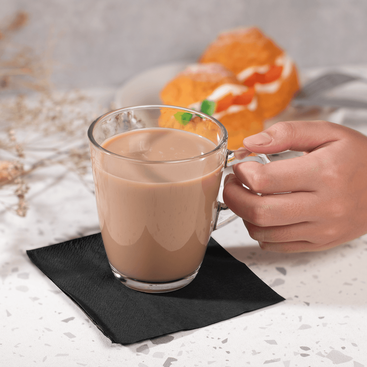 Karat 9.5" x9.5" Beverage Napkins, Black — 4,000 ct — product photo 4