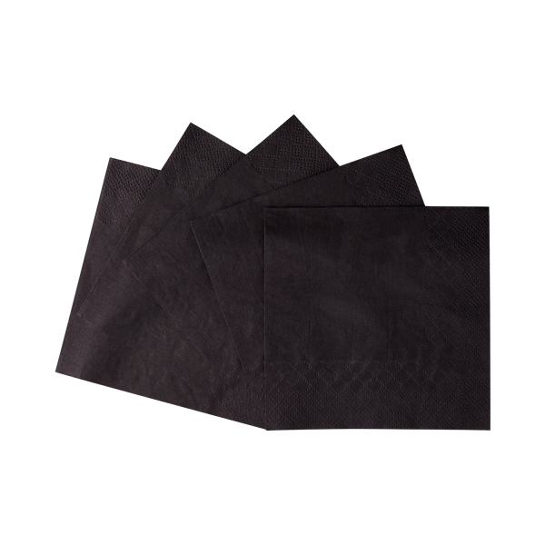 Karat 9.5" x9.5" Beverage Napkins, Black — 4,000 ct — product photo 6