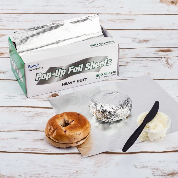Karat 9" x 10.75" Heavy-Duty Pop-up Aluminum Foil Sheets — 3,000 sheets