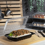 Karat 9" x 6" Premium PP Hinged Container — 150 ct