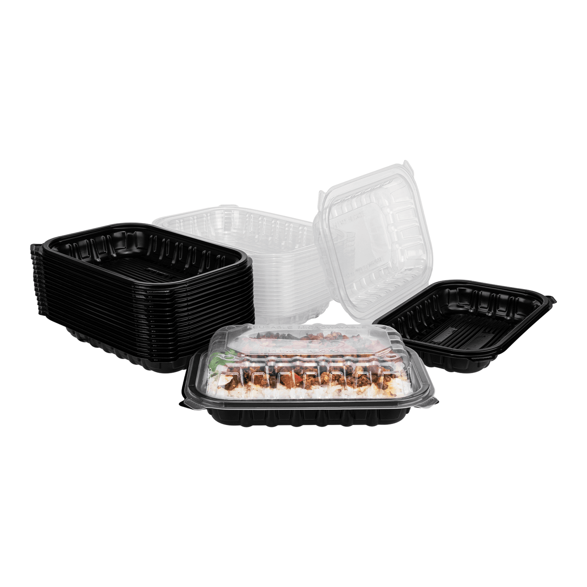 Karat 9" x 6" Premium PP Hinged Container — 150 ct — product photo 2