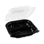 Karat 9" x 9" 3-Compartment Premium PP Hinged Container — 150 ct — product photo 9