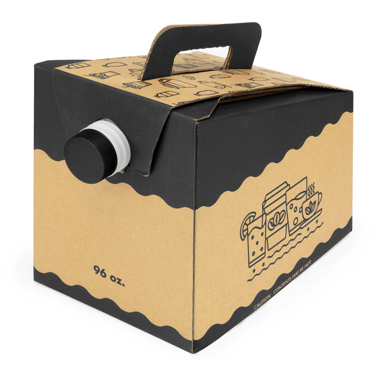 Karat 96 oz Beverage Take-Out Container, Kraft — 25 ct — product photo 2