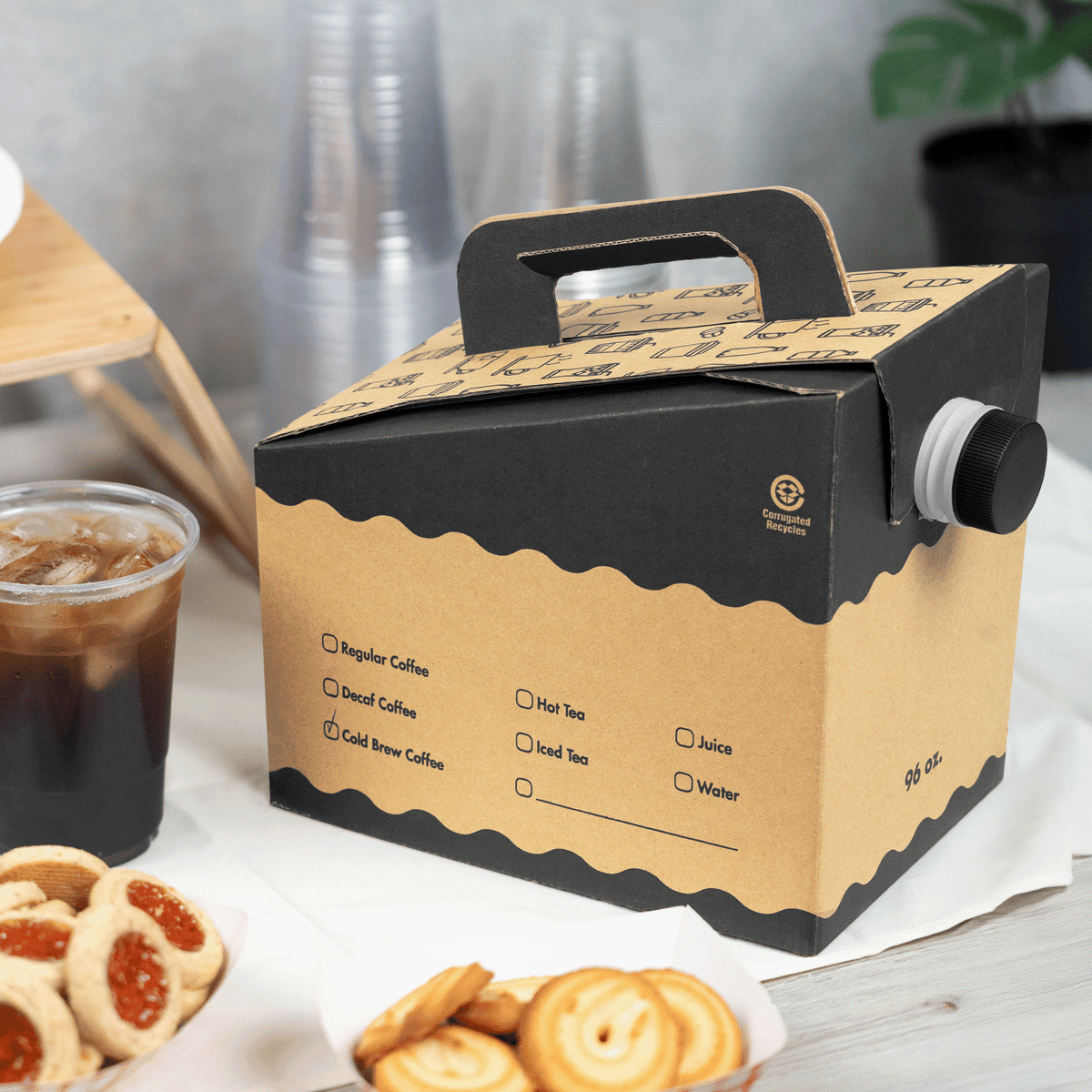 Karat 96 oz Beverage Take-Out Container, Kraft — 25 ct — product photo 4