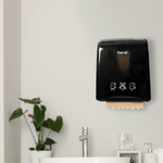 Karat Auto-Cut Roll Towel Dispenser, Black — 1 unit