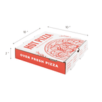 Karat Corrugated Pizza Box, 10''x10''x2'', Generic Print — 50 ct — product photo 5