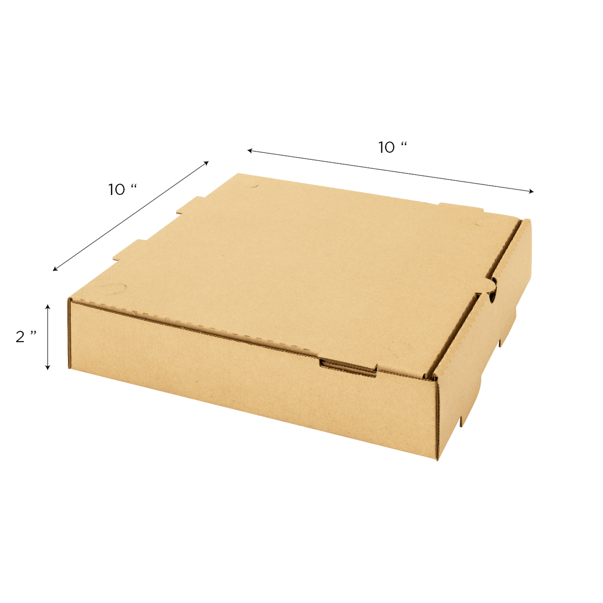 Karat Corrugated Pizza Box, 10''x10''x2'', Kraft — 50 ct — product photo 5
