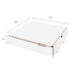 Karat Corrugated Pizza Box, 10''x10''x2'', White — 50 ct — product photo 5