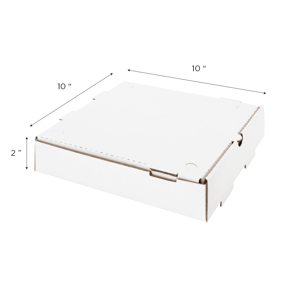 Karat Corrugated Pizza Box, 10''x10''x2'', White — 50 ct — product photo 5
