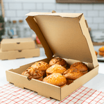 Karat Corrugated Pizza Box, 12''x12''x2'', Kraft — 50 ct