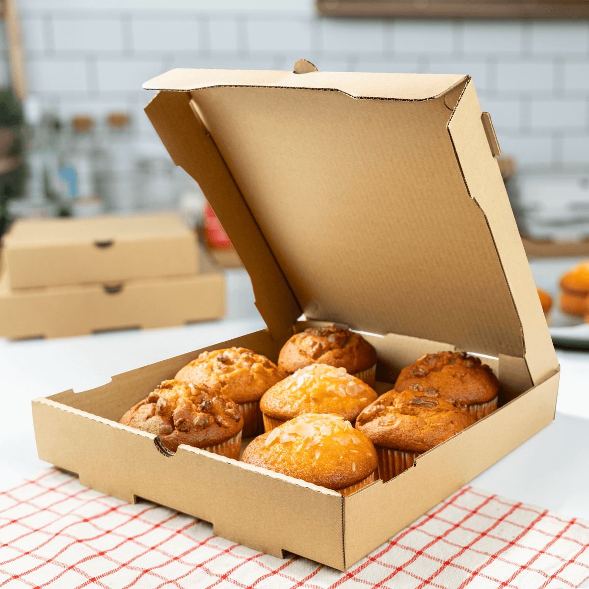 Karat Corrugated Pizza Box, 12''x12''x2'', Kraft — 50 ct
