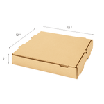 Karat Corrugated Pizza Box, 12''x12''x2'', Kraft — 50 ct — product photo 5