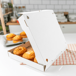 Karat Corrugated Pizza Box, 12''x12''x2'', White — 50 ct — product photo 4