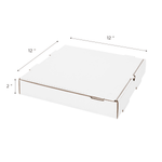 Karat Corrugated Pizza Box, 12''x12''x2'', White — 50 ct — product photo 5