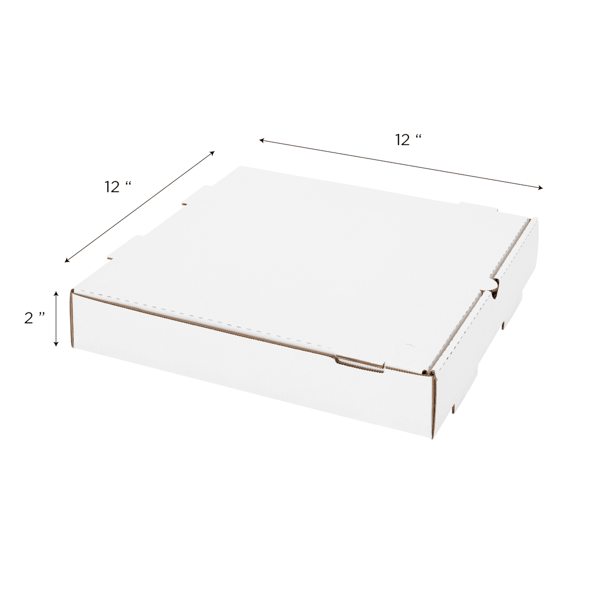 Karat Corrugated Pizza Box, 12''x12''x2'', White — 50 ct — product photo 5