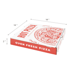 Karat Corrugated Pizza Box, 14''x14''x2'', Generic Print — 50 ct — product photo 6