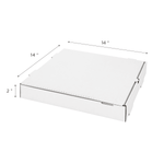 Karat Corrugated Pizza Box, 14''x14''x2'', White — 50 ct — product photo 5