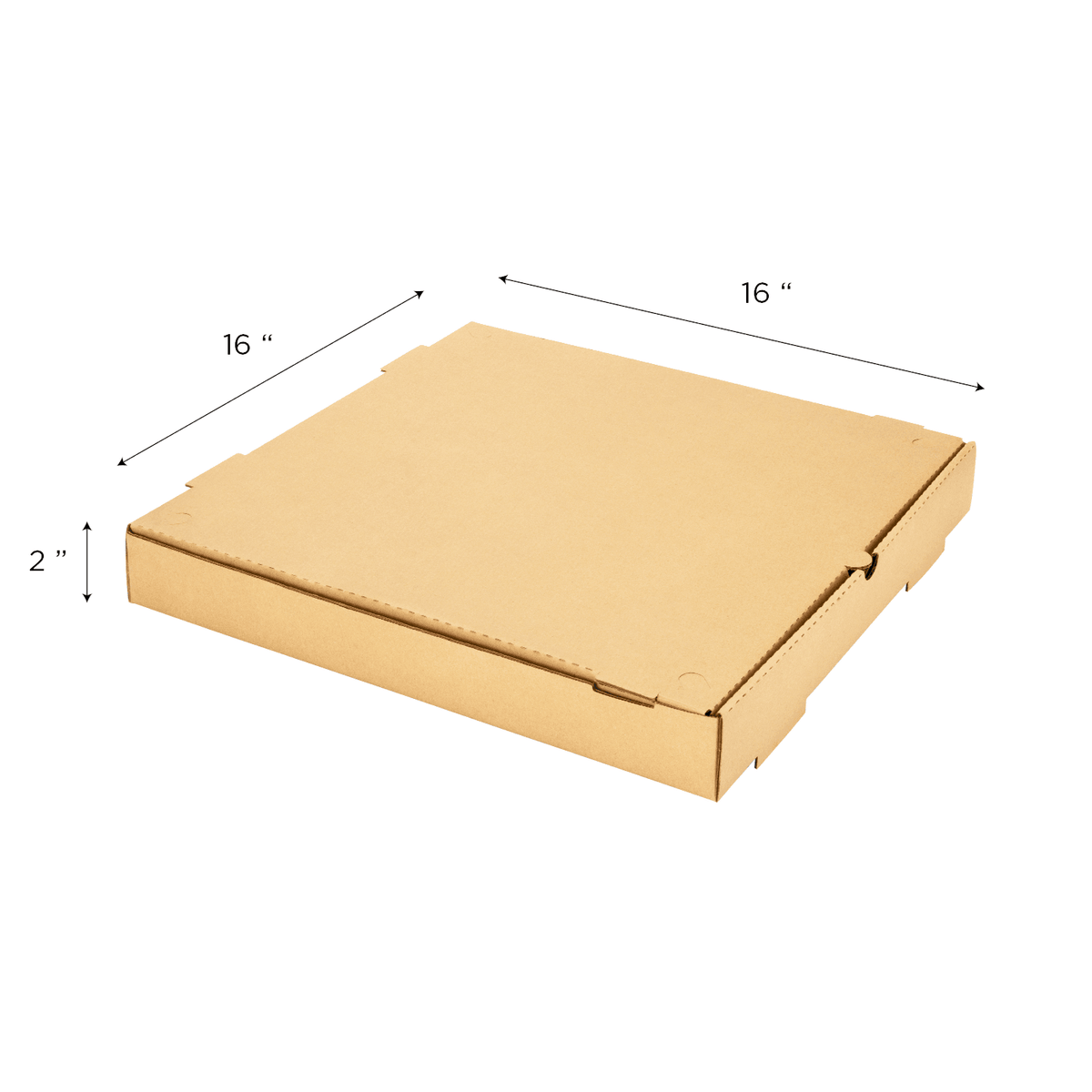 Karat Corrugated Pizza Box, 16''x16''x2'', Kraft — 50 ct — product photo 5
