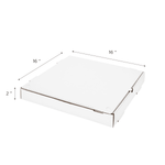 Karat Corrugated Pizza Box, 16''x16''x2'', White — 50 ct — product photo 5