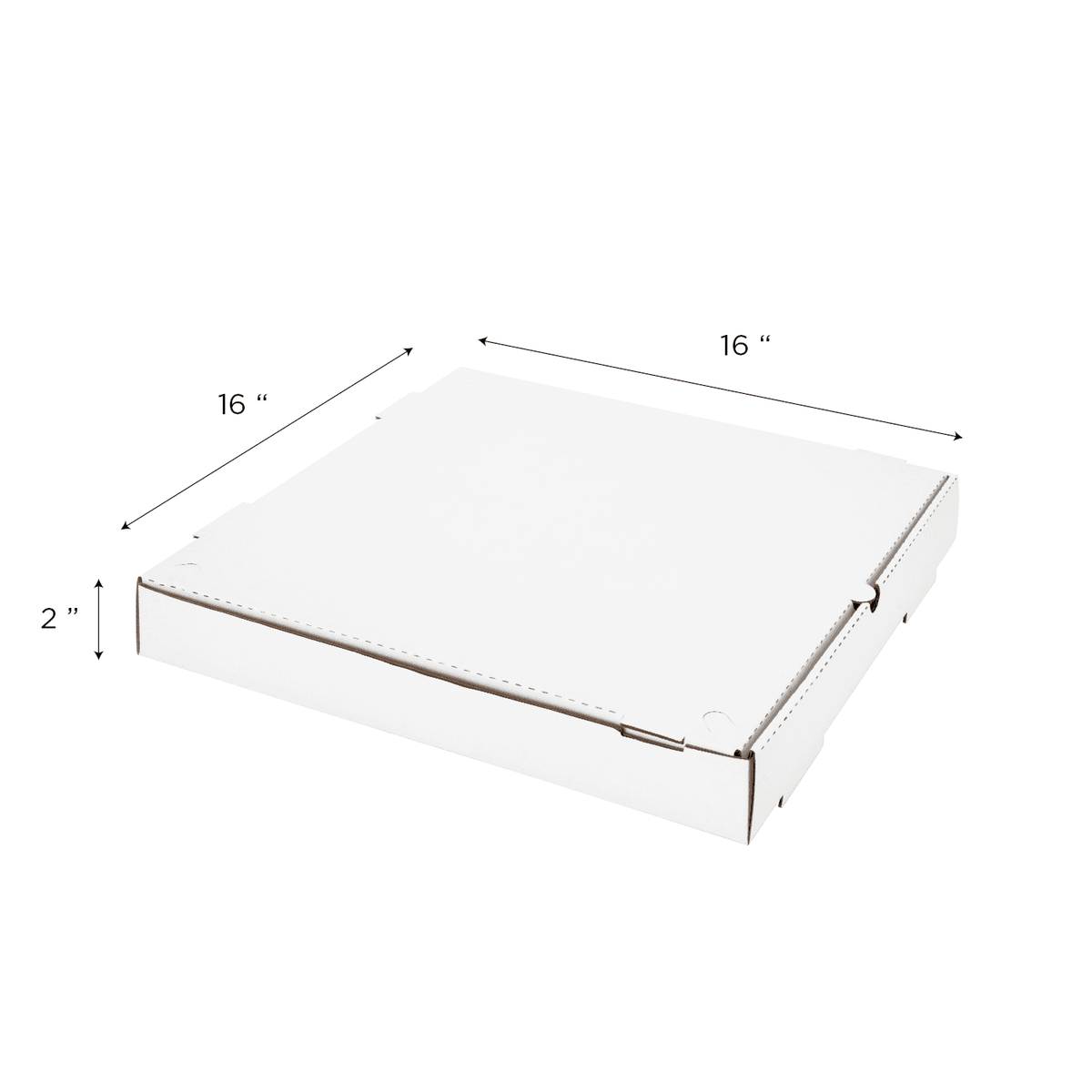 Karat Corrugated Pizza Box, 16''x16''x2'', White — 50 ct — product photo 5