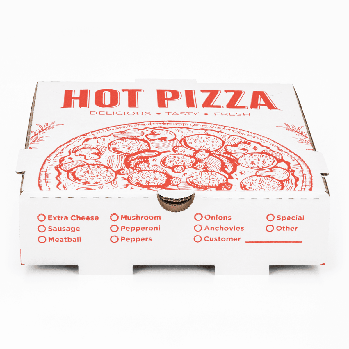 Karat Corrugated Pizza Box, 8''x8''x2'', Generic Print — 50 ct — product photo 2