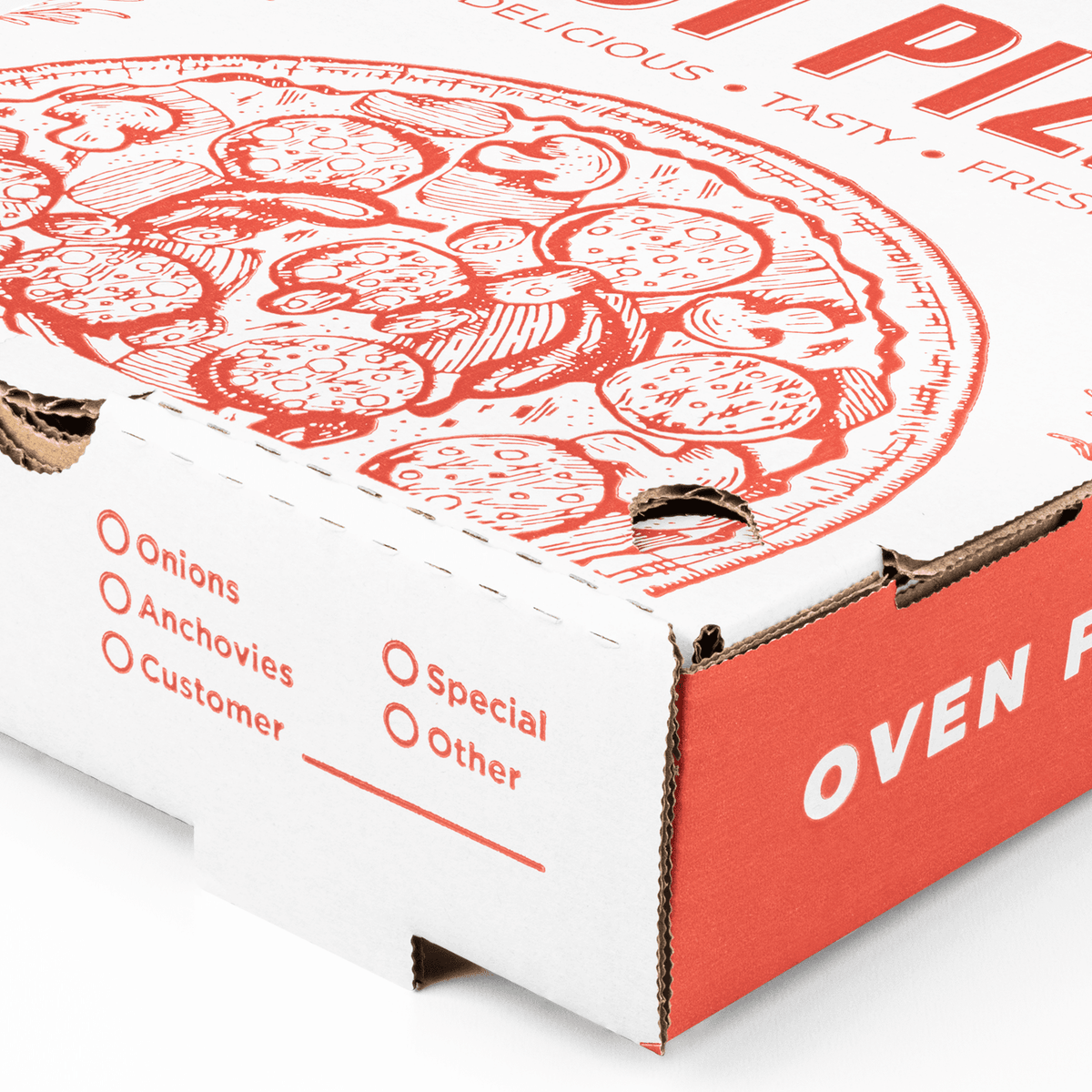 Karat Corrugated Pizza Box, 8''x8''x2'', Generic Print — 50 ct — product photo 6