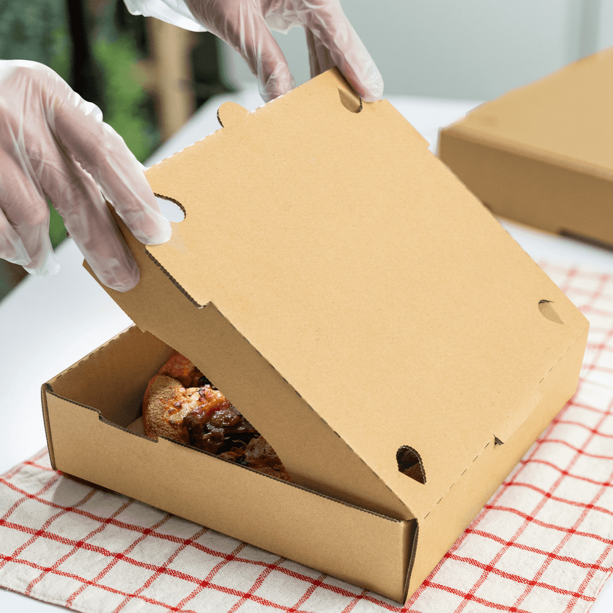 Karat Corrugated Pizza Box, 8''x8''x2'', Kraft — 50 ct — product photo 3