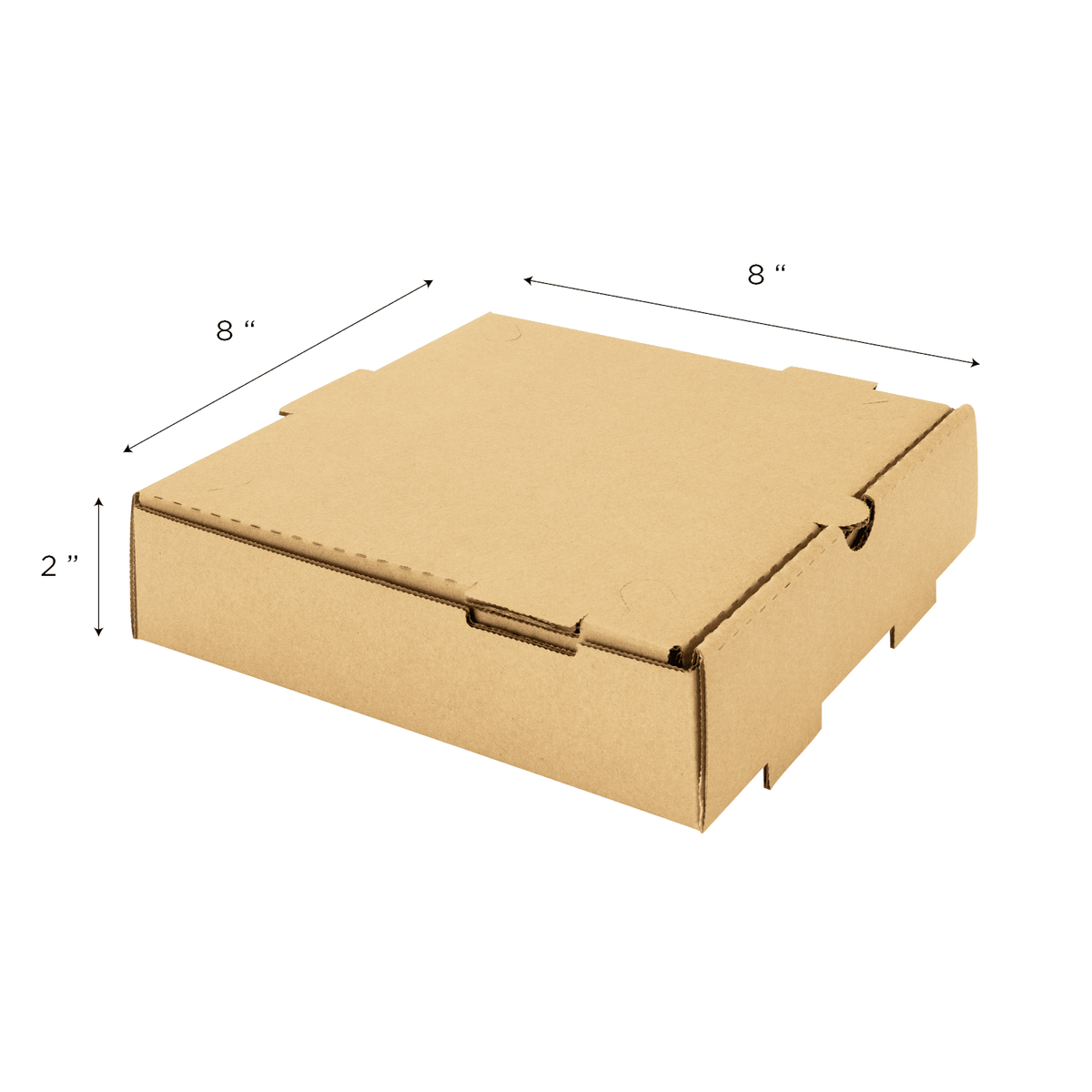 Karat Corrugated Pizza Box, 8''x8''x2'', Kraft — 50 ct — product photo 5