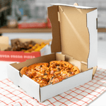 Karat Corrugated Pizza Box, 8''x8''x2'', White — 50 ct