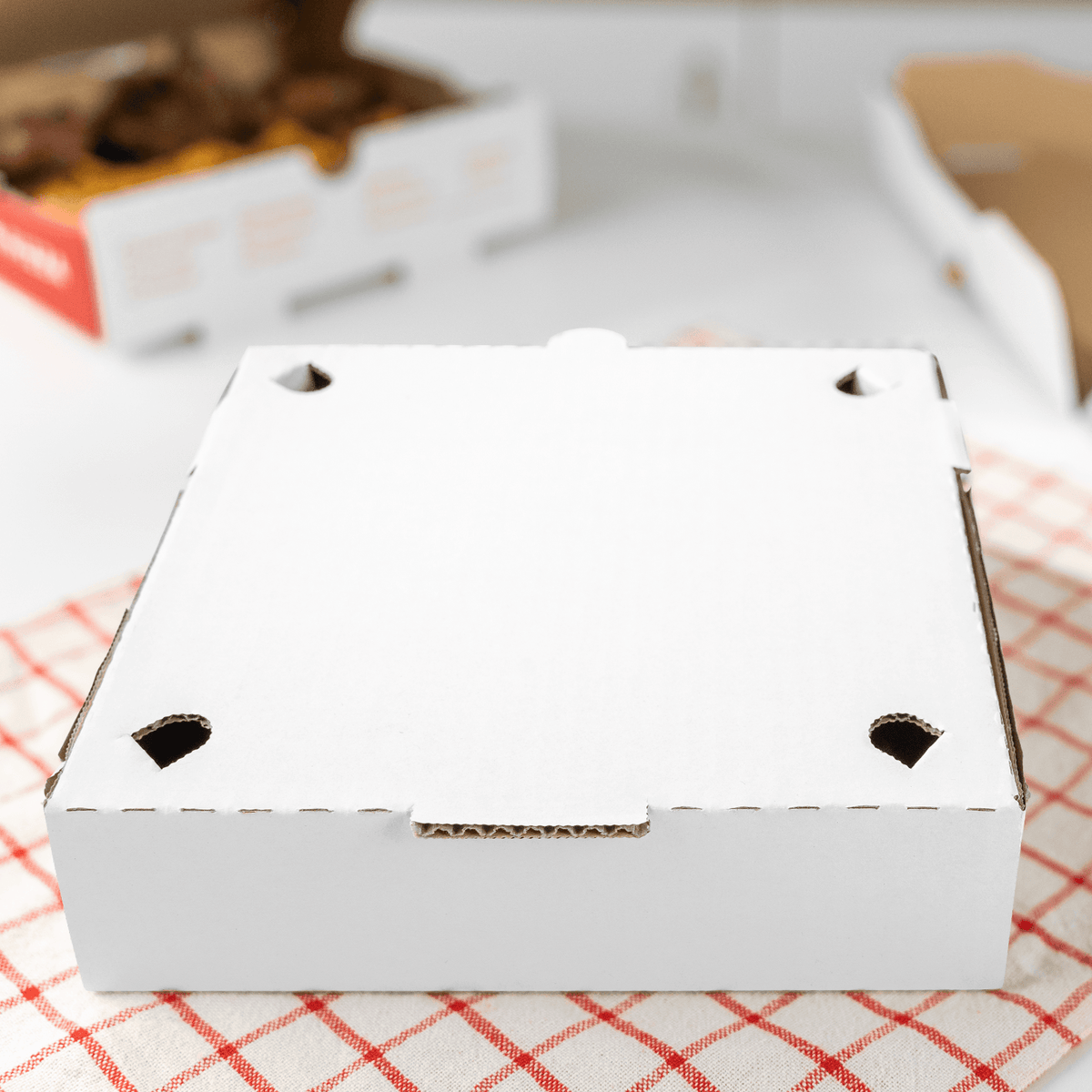 Karat Corrugated Pizza Box, 8''x8''x2'', White — 50 ct — product photo 4