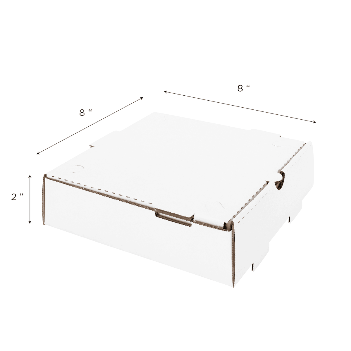 Karat Corrugated Pizza Box, 8''x8''x2'', White — 50 ct — product photo 5